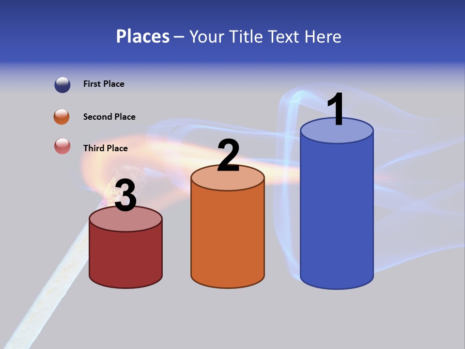 Igniting Isolated Yellow PowerPoint Template