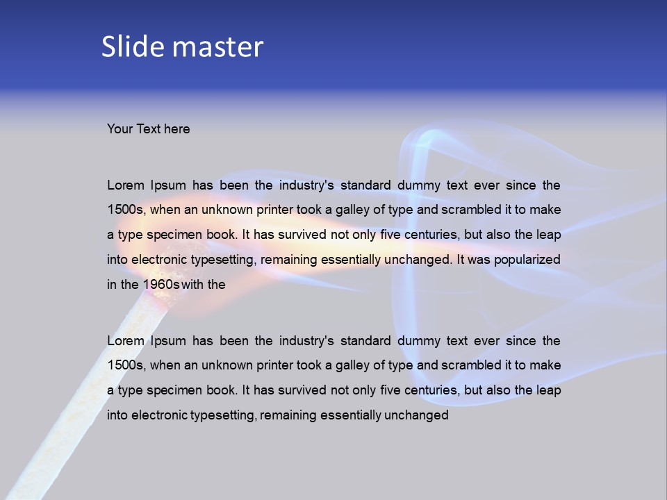 Igniting Isolated Yellow PowerPoint Template