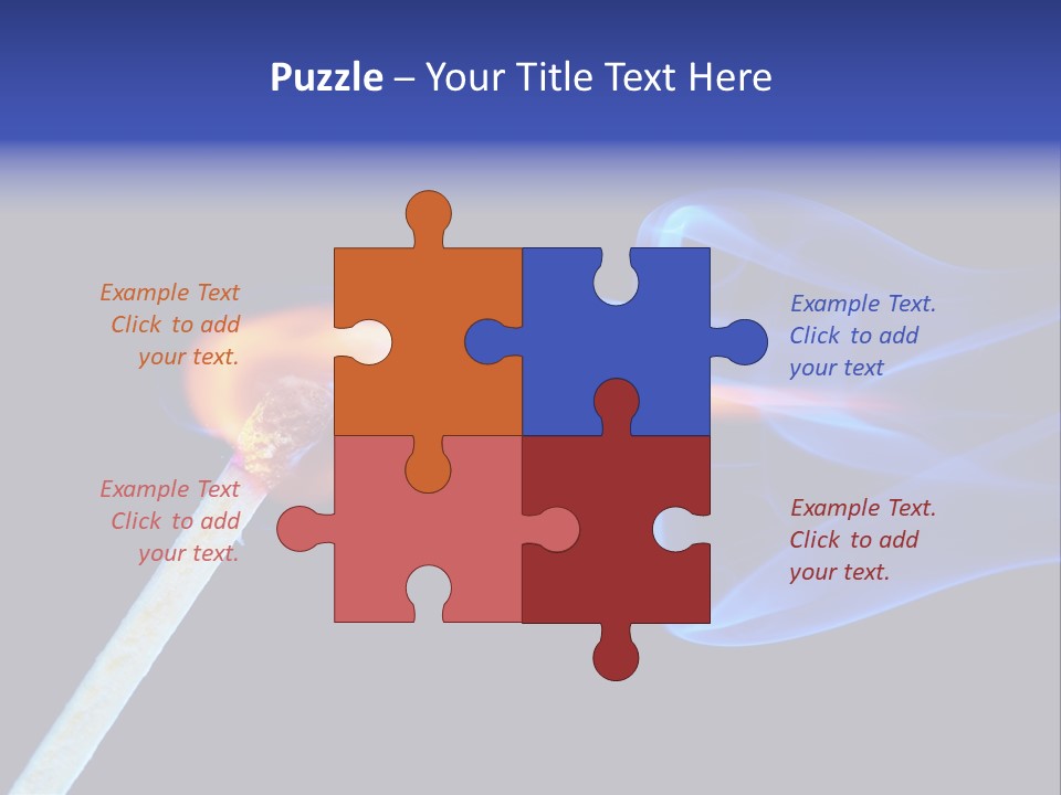 Igniting Isolated Yellow PowerPoint Template