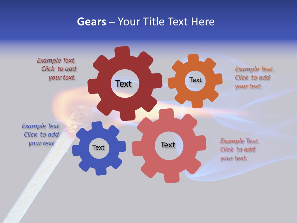 Igniting Isolated Yellow PowerPoint Template