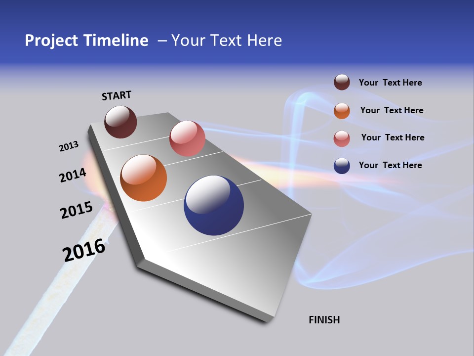 Igniting Isolated Yellow PowerPoint Template