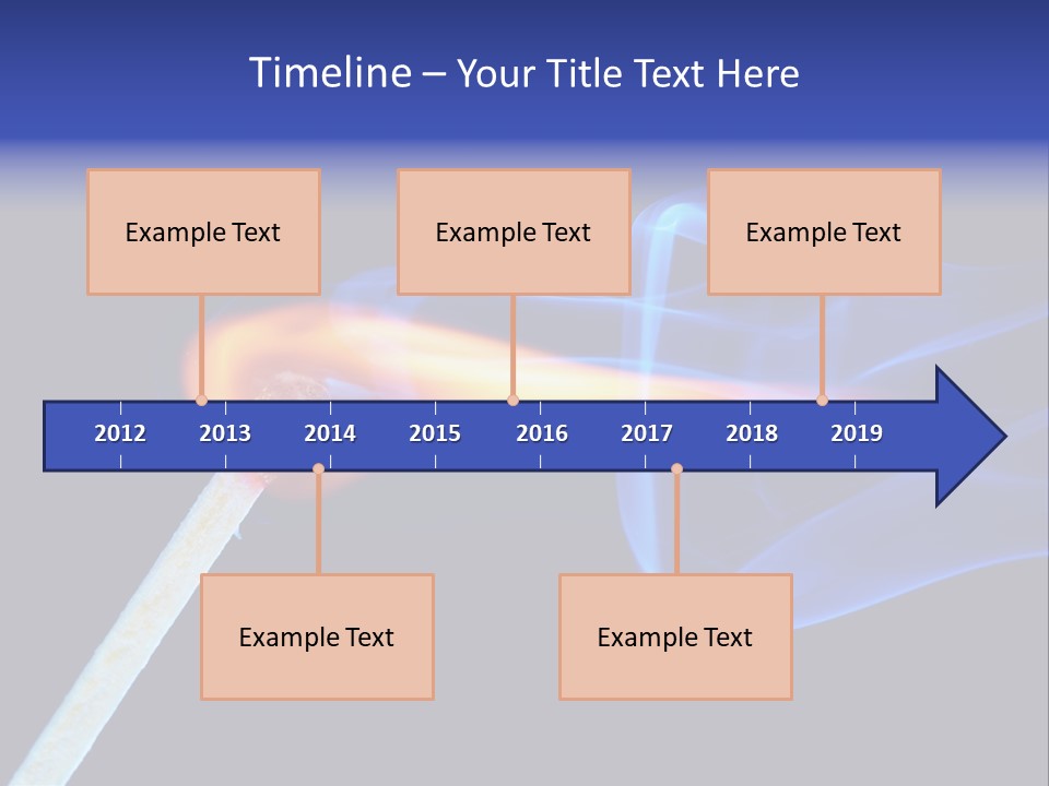 Igniting Isolated Yellow PowerPoint Template