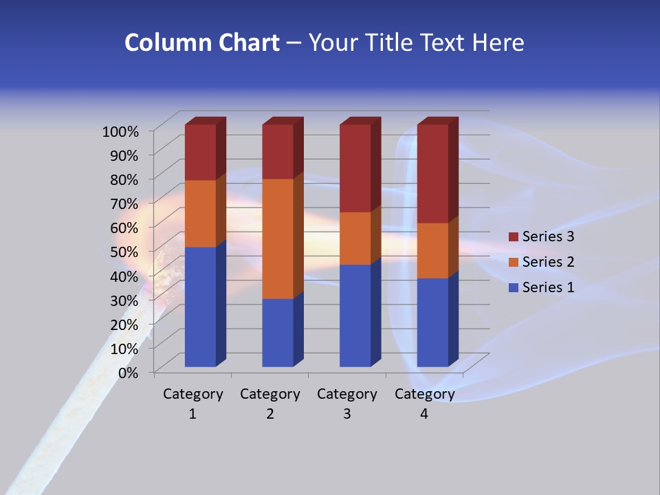 Igniting Isolated Yellow PowerPoint Template