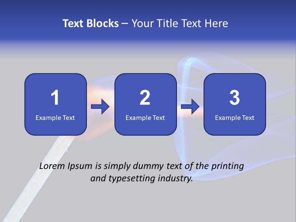 Igniting Isolated Yellow PowerPoint Template