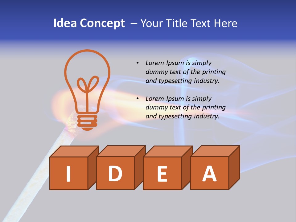 Igniting Isolated Yellow PowerPoint Template