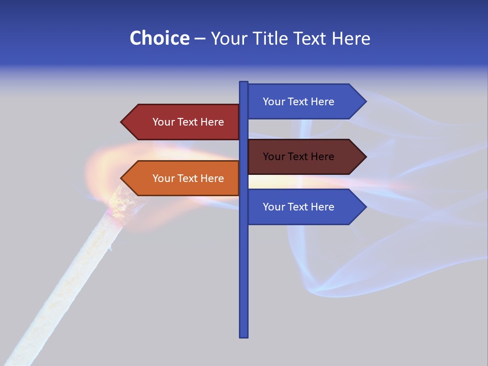 Igniting Isolated Yellow PowerPoint Template