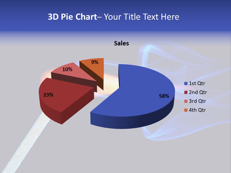 Igniting Isolated Yellow PowerPoint Template