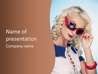 Glamorous Red Pin PowerPoint Template