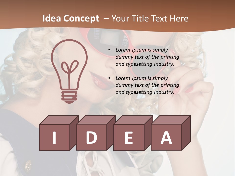 Glamorous Red Pin PowerPoint Template