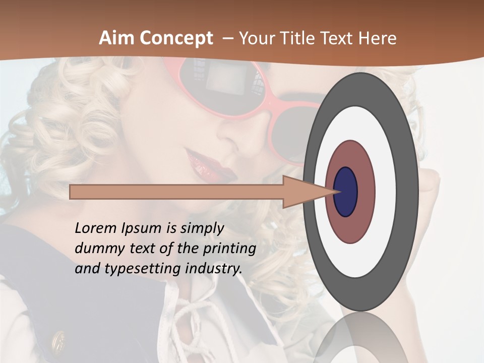 Glamorous Red Pin PowerPoint Template