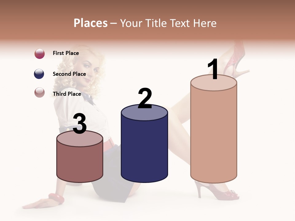 A Woman Is Sitting On The Floor With Her Legs Crossed PowerPoint Template