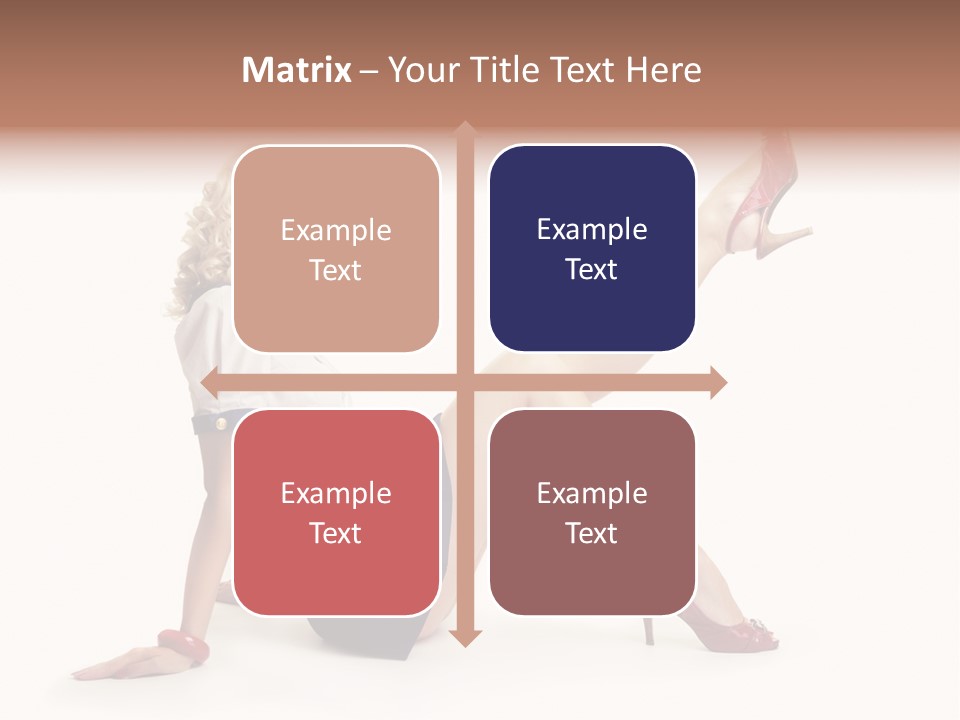 A Woman Is Sitting On The Floor With Her Legs Crossed PowerPoint Template