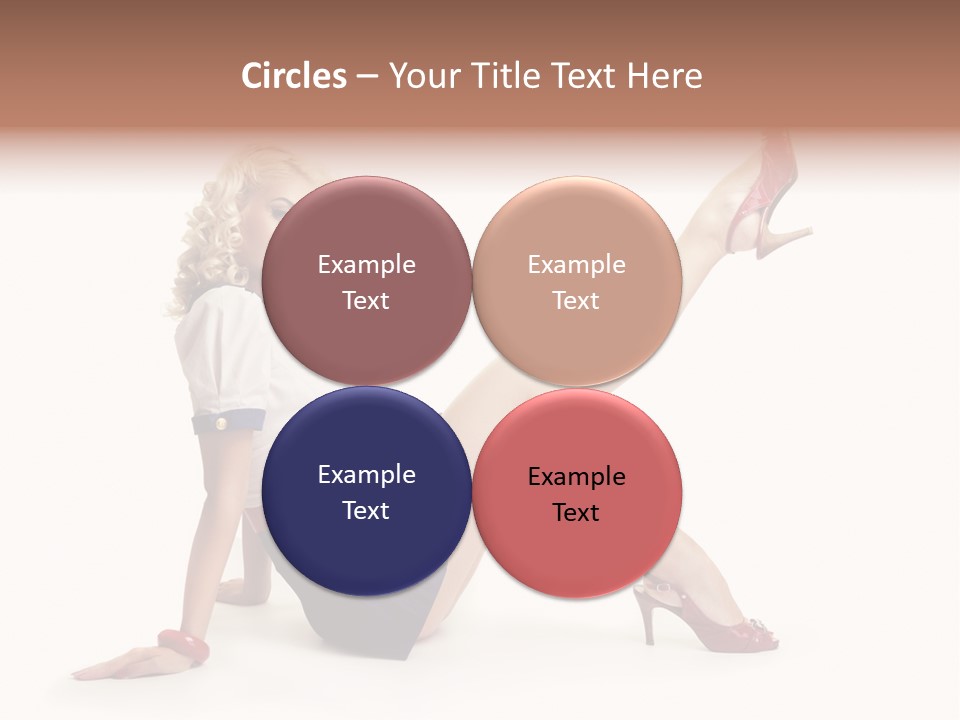 A Woman Is Sitting On The Floor With Her Legs Crossed PowerPoint Template