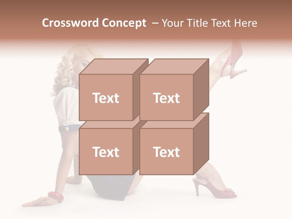 A Woman Is Sitting On The Floor With Her Legs Crossed PowerPoint Template