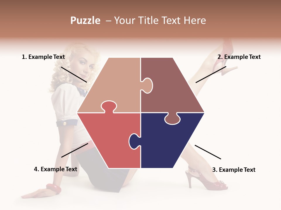 A Woman Is Sitting On The Floor With Her Legs Crossed PowerPoint Template