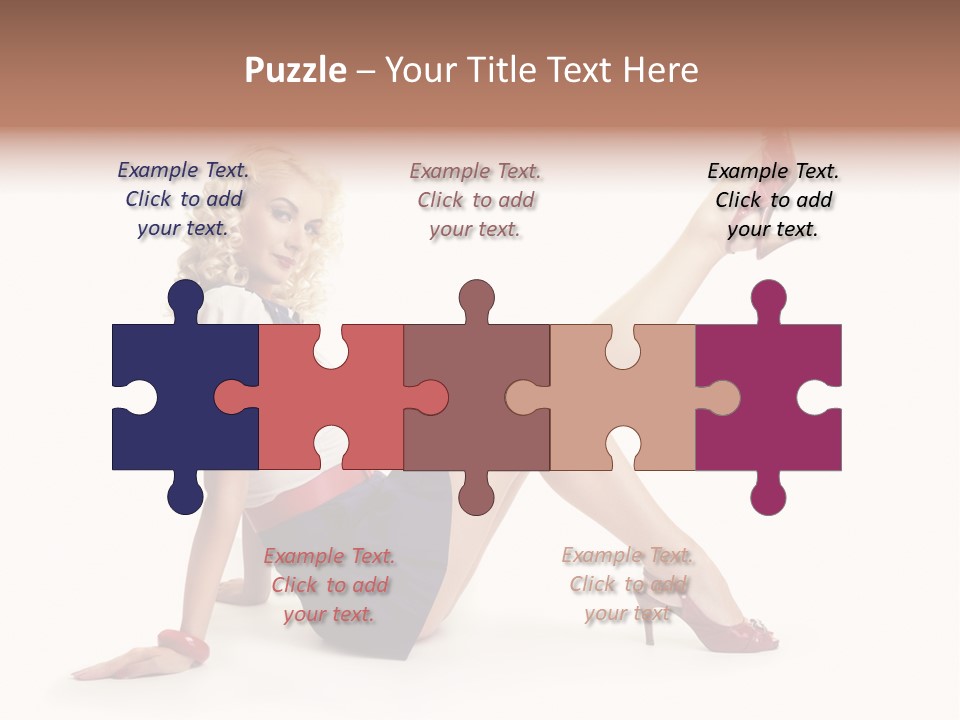 A Woman Is Sitting On The Floor With Her Legs Crossed PowerPoint Template