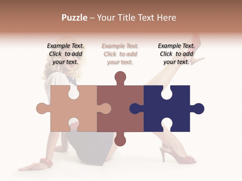 A Woman Is Sitting On The Floor With Her Legs Crossed PowerPoint Template