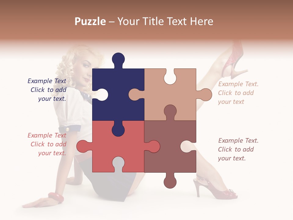 A Woman Is Sitting On The Floor With Her Legs Crossed PowerPoint Template