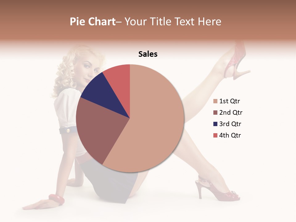 A Woman Is Sitting On The Floor With Her Legs Crossed PowerPoint Template