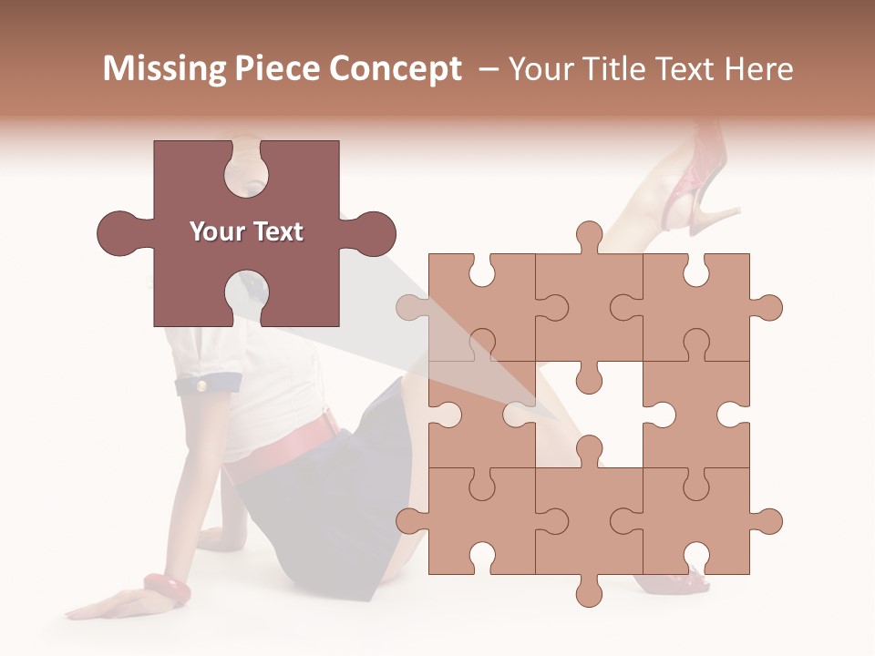 A Woman Is Sitting On The Floor With Her Legs Crossed PowerPoint Template