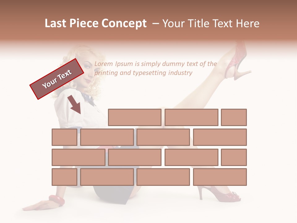 A Woman Is Sitting On The Floor With Her Legs Crossed PowerPoint Template