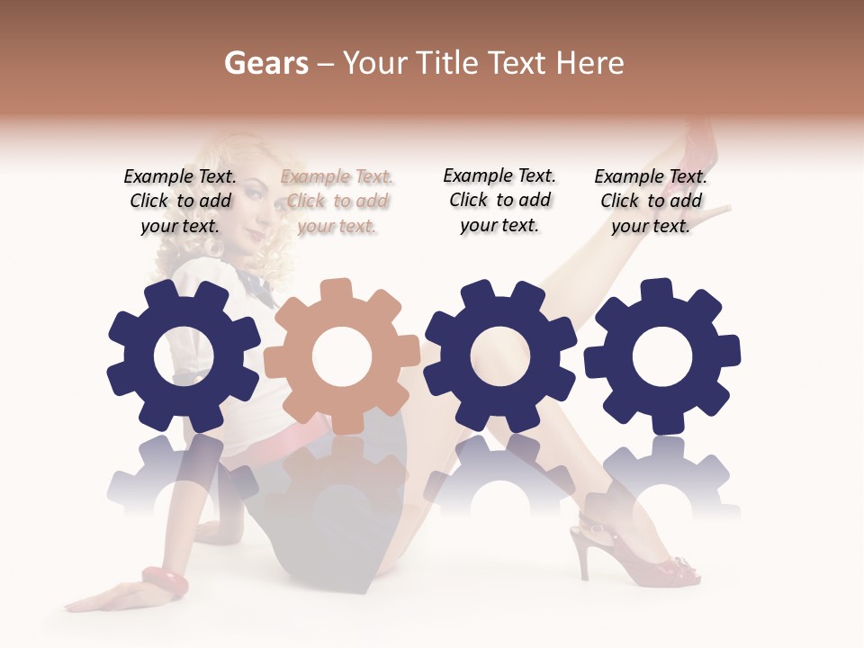 A Woman Is Sitting On The Floor With Her Legs Crossed PowerPoint Template