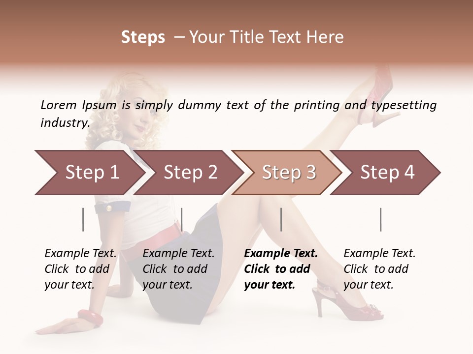 A Woman Is Sitting On The Floor With Her Legs Crossed PowerPoint Template