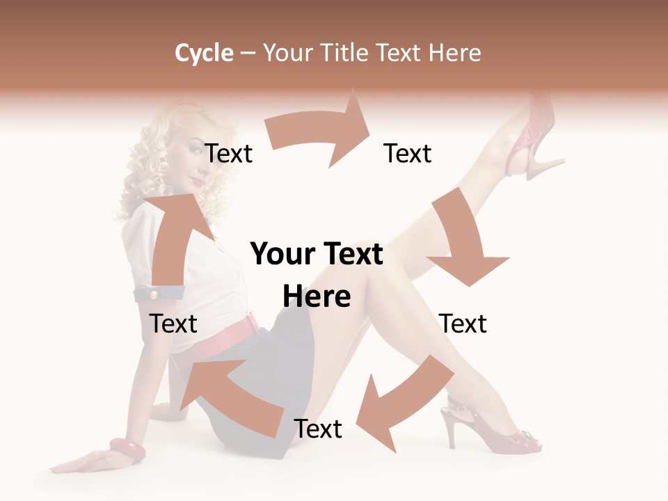 A Woman Is Sitting On The Floor With Her Legs Crossed PowerPoint Template