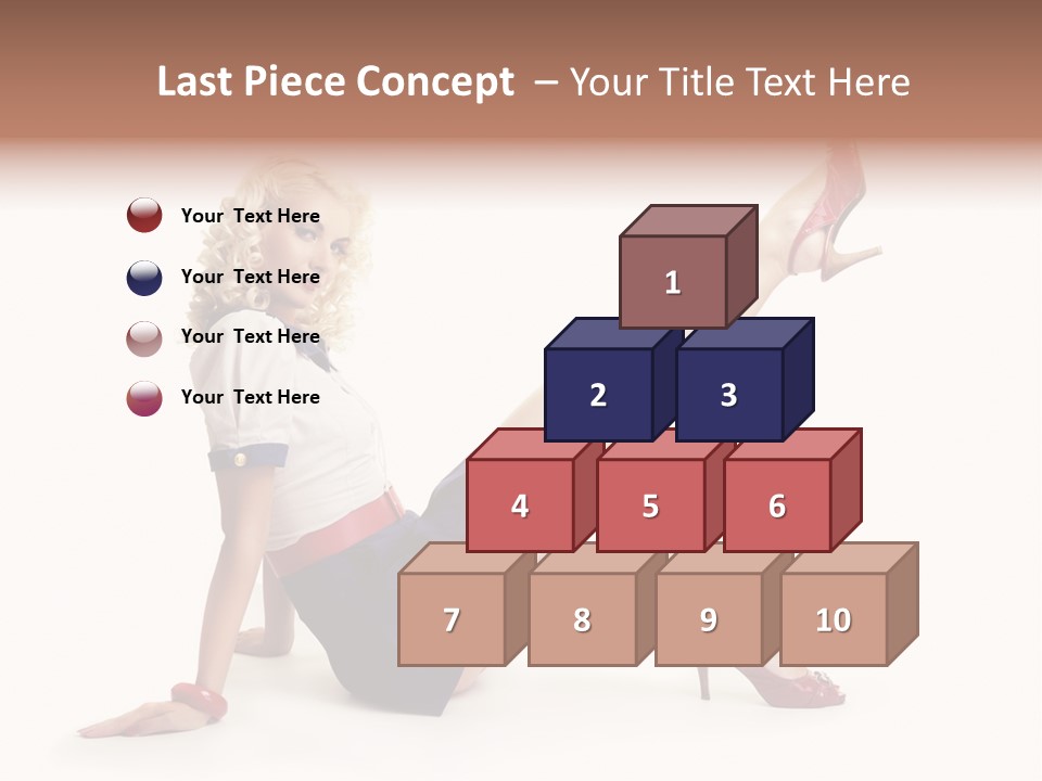 A Woman Is Sitting On The Floor With Her Legs Crossed PowerPoint Template