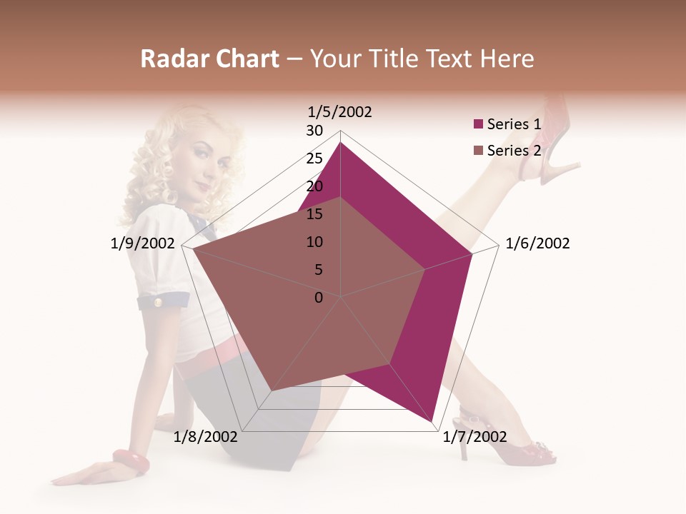A Woman Is Sitting On The Floor With Her Legs Crossed PowerPoint Template