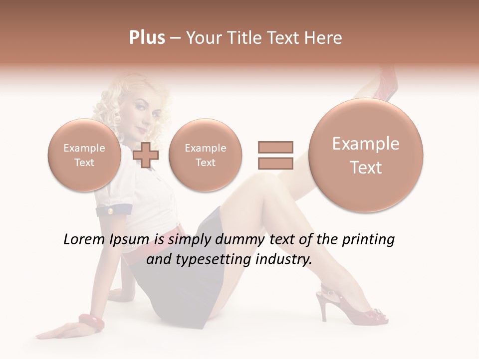 A Woman Is Sitting On The Floor With Her Legs Crossed PowerPoint Template