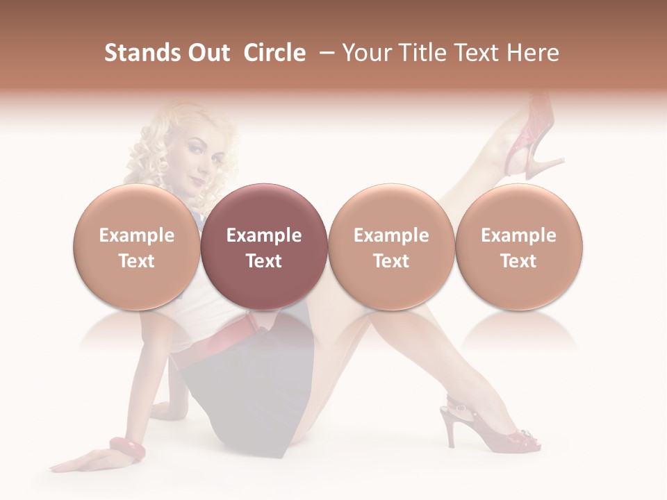 A Woman Is Sitting On The Floor With Her Legs Crossed PowerPoint Template