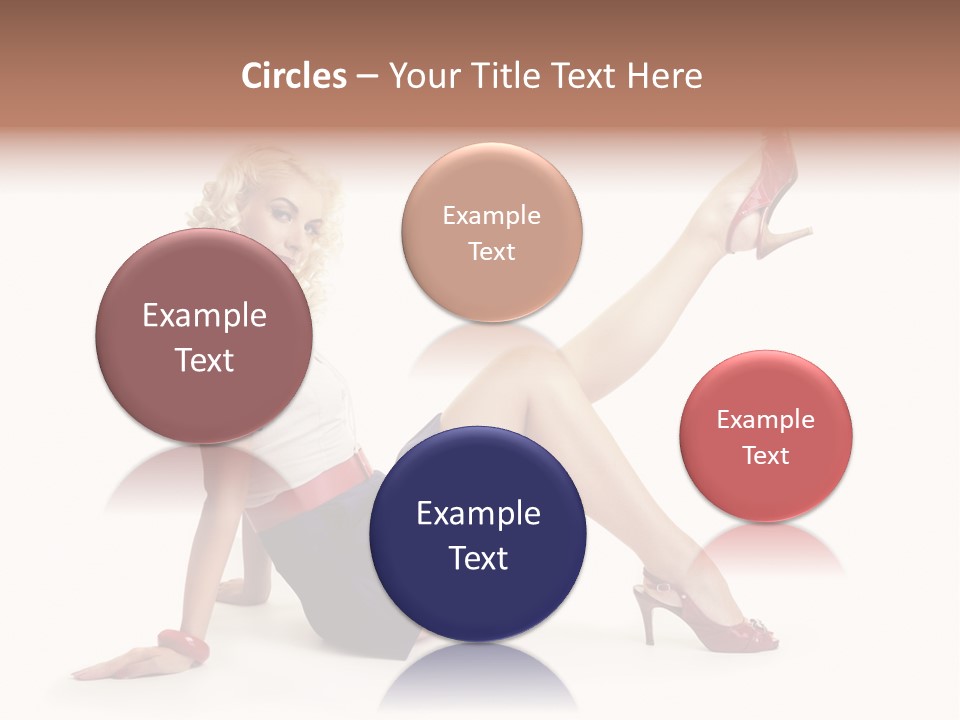 A Woman Is Sitting On The Floor With Her Legs Crossed PowerPoint Template