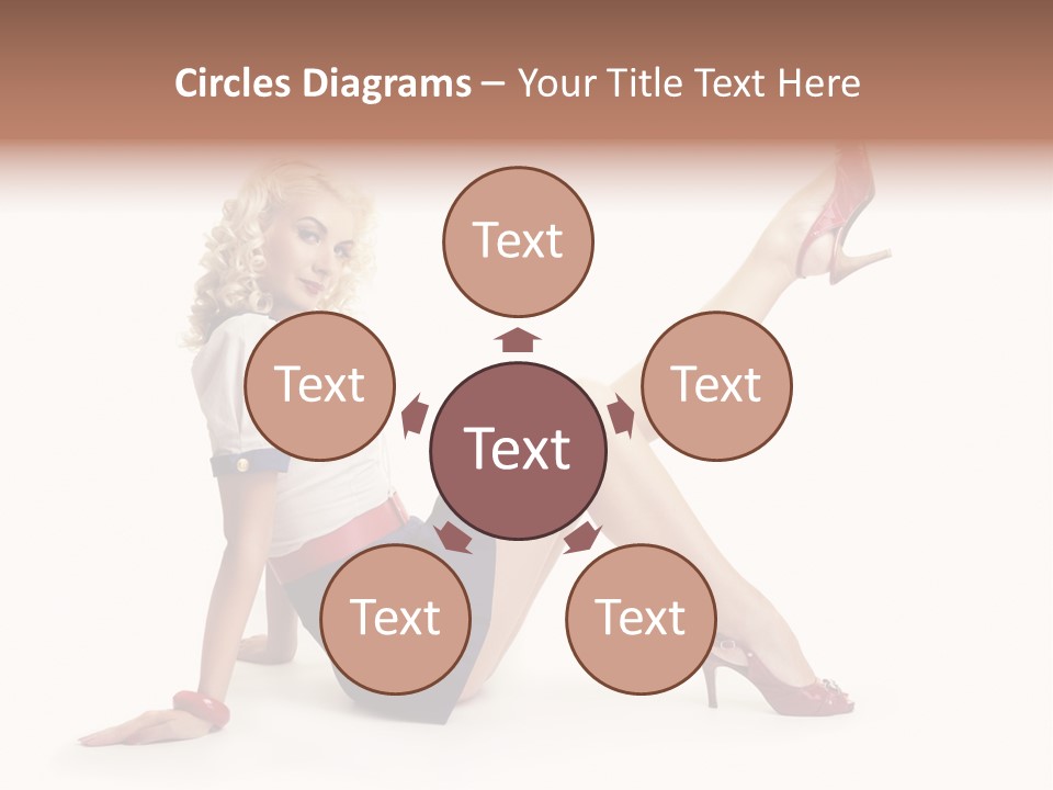 A Woman Is Sitting On The Floor With Her Legs Crossed PowerPoint Template