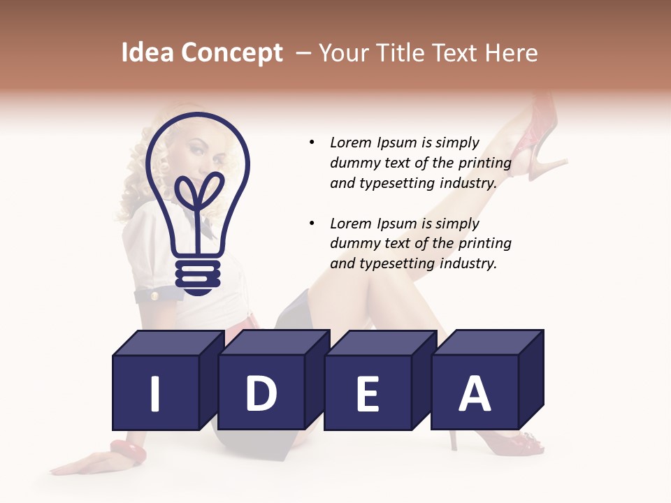 A Woman Is Sitting On The Floor With Her Legs Crossed PowerPoint Template