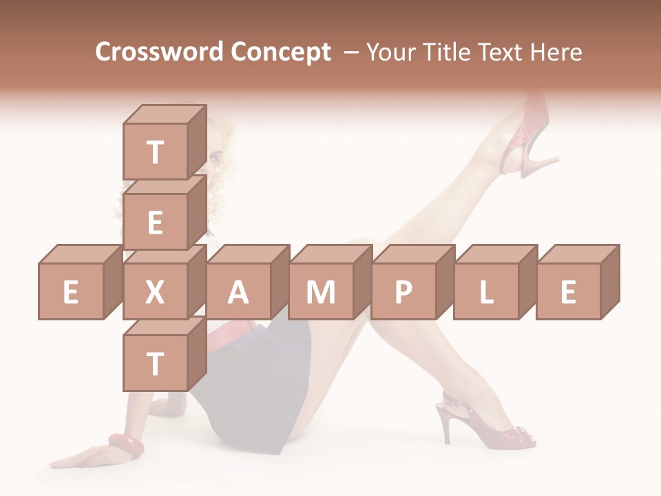 A Woman Is Sitting On The Floor With Her Legs Crossed PowerPoint Template