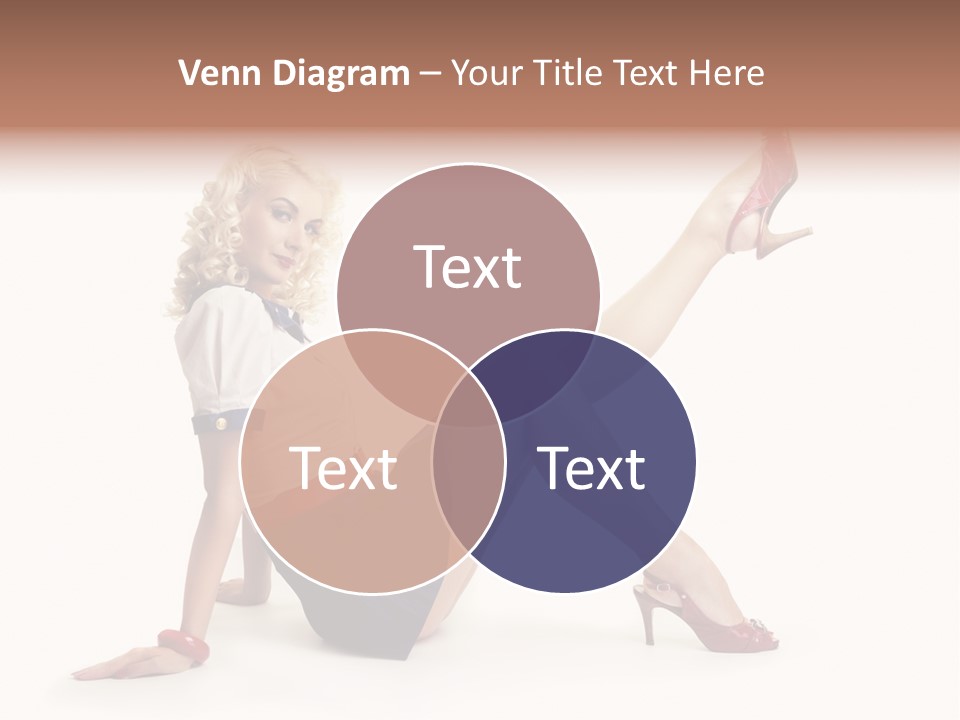 A Woman Is Sitting On The Floor With Her Legs Crossed PowerPoint Template