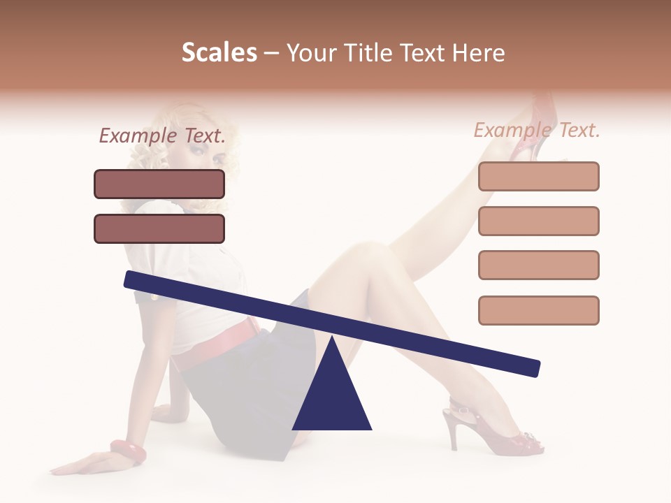 A Woman Is Sitting On The Floor With Her Legs Crossed PowerPoint Template