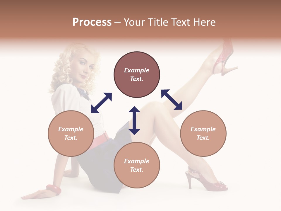 A Woman Is Sitting On The Floor With Her Legs Crossed PowerPoint Template