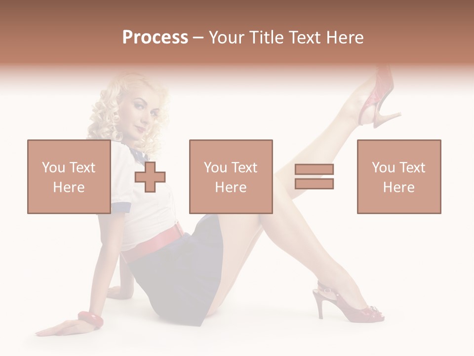 A Woman Is Sitting On The Floor With Her Legs Crossed PowerPoint Template