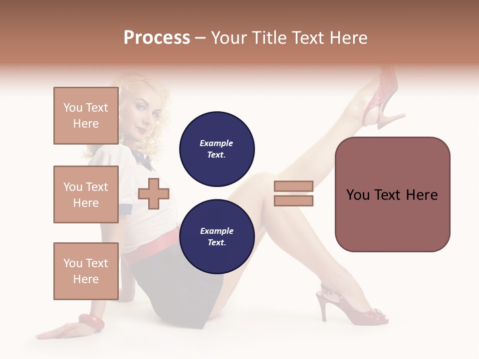 A Woman Is Sitting On The Floor With Her Legs Crossed PowerPoint Template