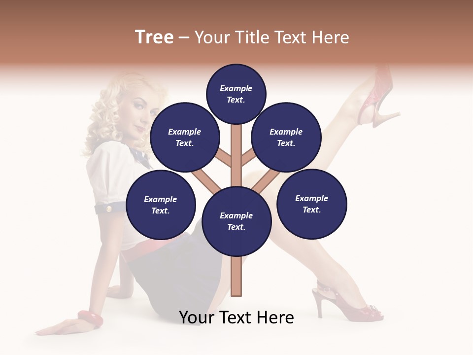 A Woman Is Sitting On The Floor With Her Legs Crossed PowerPoint Template