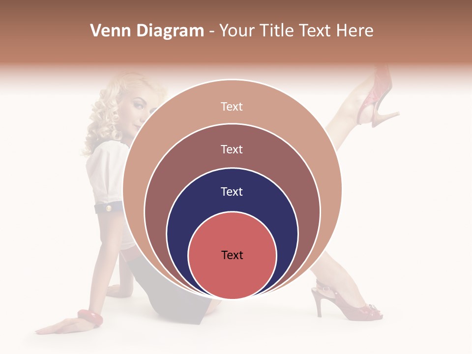A Woman Is Sitting On The Floor With Her Legs Crossed PowerPoint Template