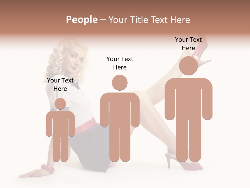 A Woman Is Sitting On The Floor With Her Legs Crossed PowerPoint Template