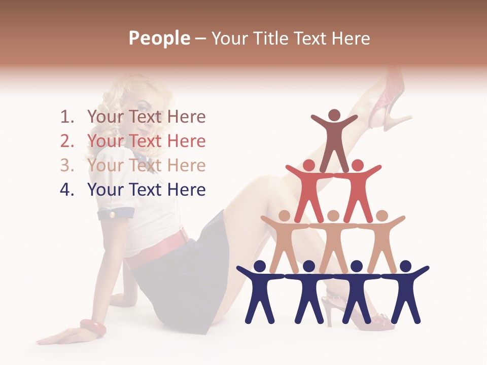 A Woman Is Sitting On The Floor With Her Legs Crossed PowerPoint Template