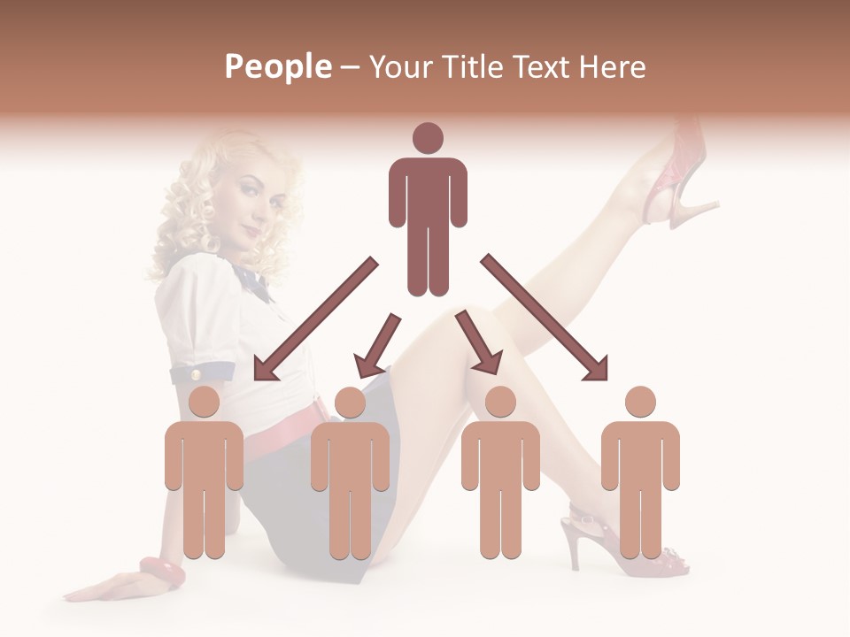 A Woman Is Sitting On The Floor With Her Legs Crossed PowerPoint Template