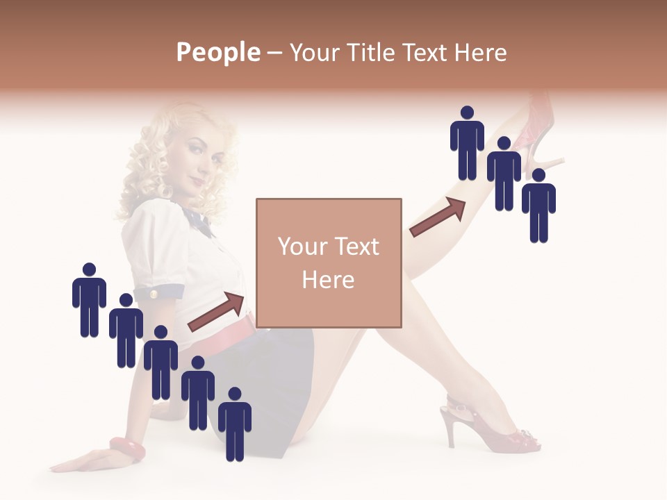 A Woman Is Sitting On The Floor With Her Legs Crossed PowerPoint Template