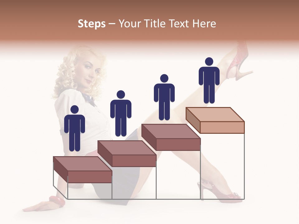 A Woman Is Sitting On The Floor With Her Legs Crossed PowerPoint Template