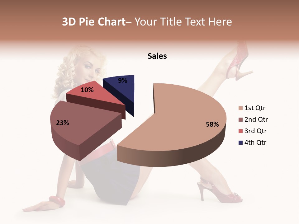 A Woman Is Sitting On The Floor With Her Legs Crossed PowerPoint Template