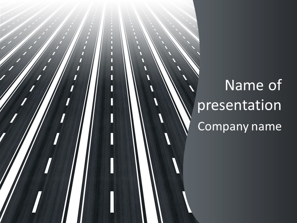 Numberless Illustration Car PowerPoint Template